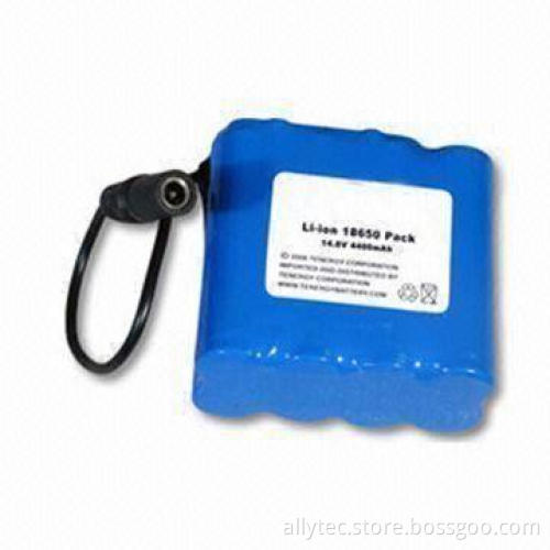 Lithium-ion Battery Pack with Over-discharge Protection of 14.8V and 4,400mAh with Connector